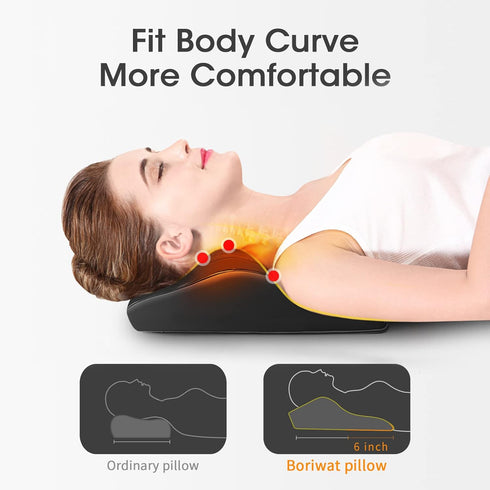 Back & Neck Massager with Heat, Shiatsu Massage Pillow for Pain Relief